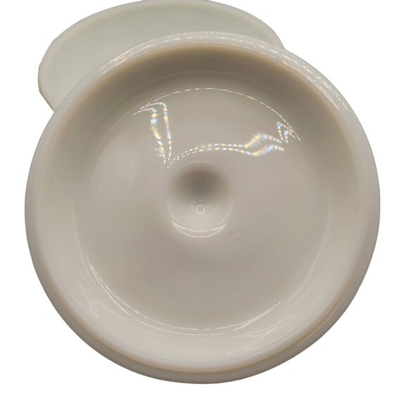 Westmoreland Milk Glass Candy Dish with Lid Grapes Leaves - Picture 6 of 10